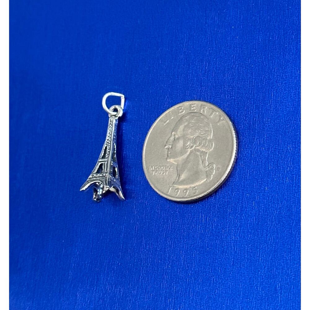 Sterling Silver Eiffel Tower Necklace, Silver Eiffel Tower Necklace View 5